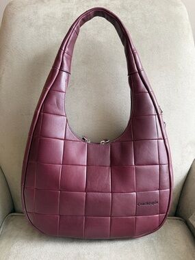 Coachtopia Alter/Ego Crescent Shoulder Bag in Merlot Upcrafted Leather